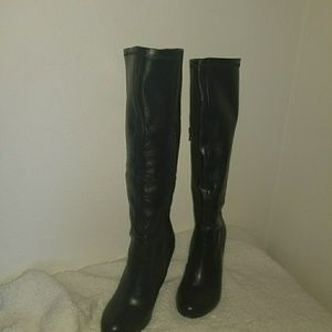 Black knee high boots