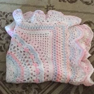 Hand knitted baby blanket