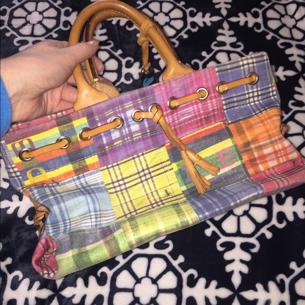 Dooney and Bourke MADRAS PLAID Purse/Tote w/ ANTS