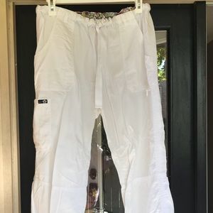 White scrub pants by KOI