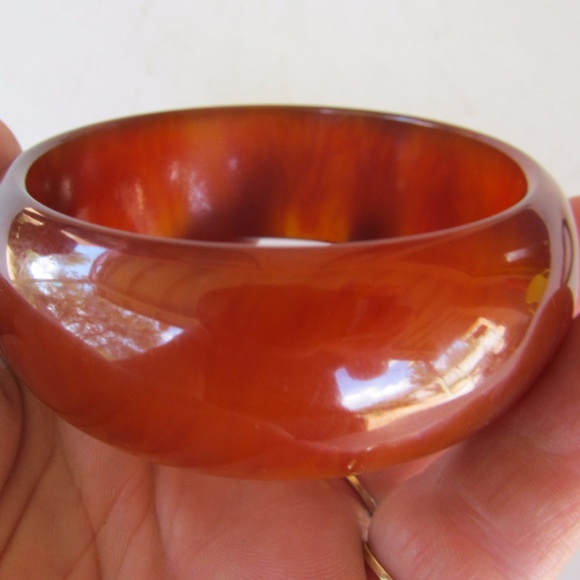 Apple Juice BAKELITE Bangle Chunky!