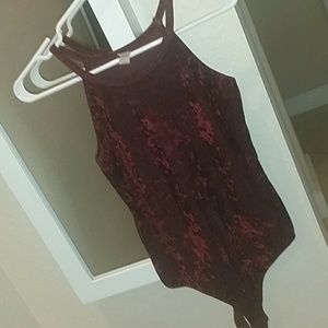 Velvet Halter Body Top VS