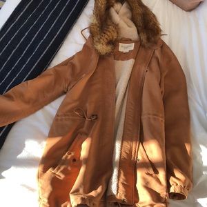 Obey Sherpa Lined Parka - Camel
