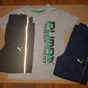 Puma Toddler Boys Track Pants size 3t Black Blue