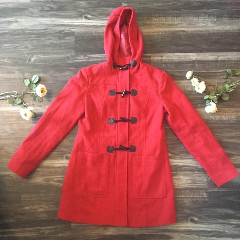 Adorable! Red Toggle Coat AMBIANCE APPAREL