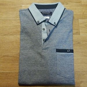 Men's Denim & Flower Shirt Size M