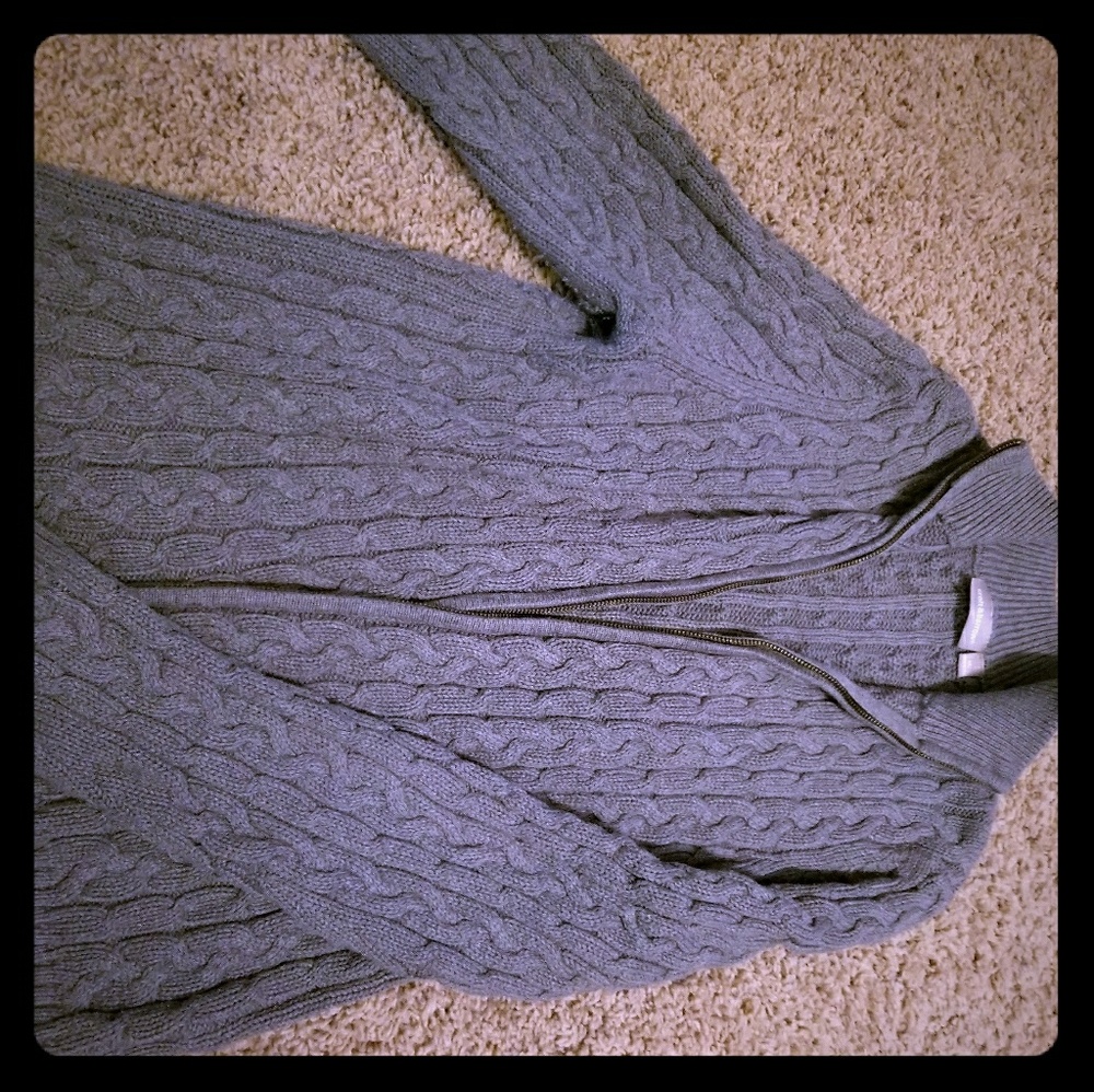 XL Gray zip up sweater