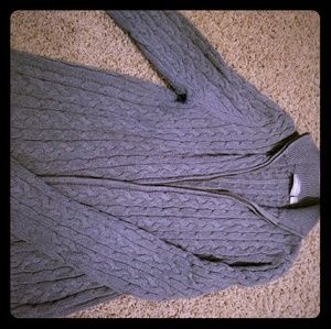 XL Gray zip up sweater