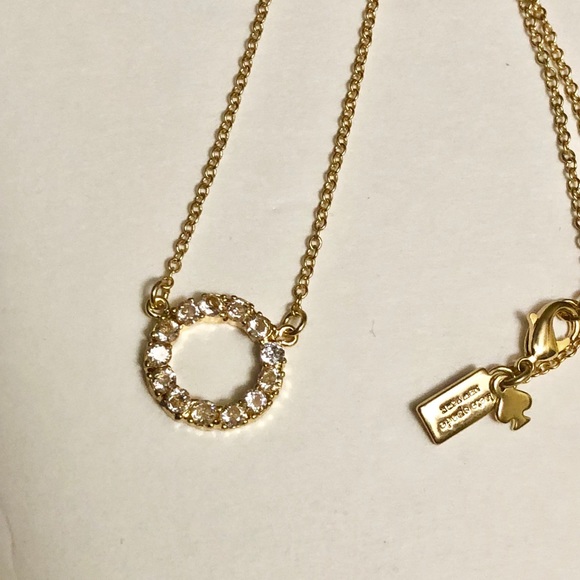 🎉1 hour SALE🎉Kate Spade crystal  circle necklace - Picture 2 of 8