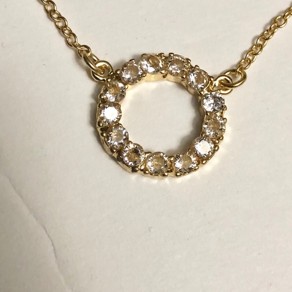 🎉1 hour SALE🎉Kate Spade crystal  circle necklace - Picture 4 of 8