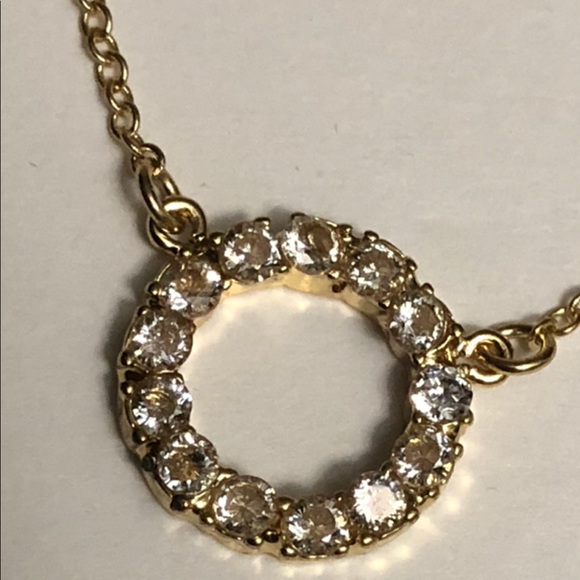 🎉1 hour SALE🎉Kate Spade crystal  circle necklace - Picture 5 of 8
