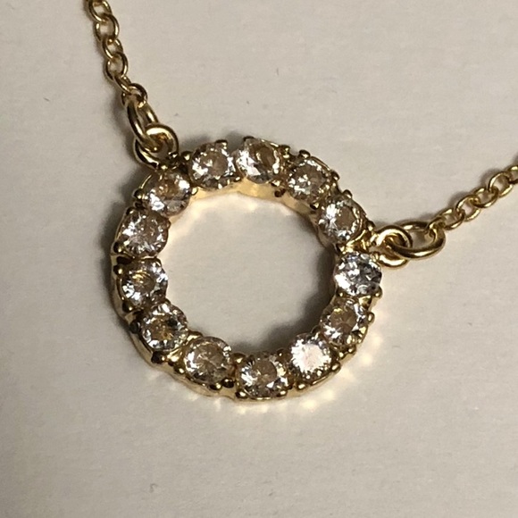 🎉1 hour SALE🎉Kate Spade crystal  circle necklace - Picture 7 of 8
