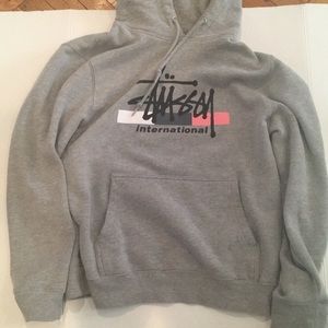 Gray Stussy pullover hoodie
