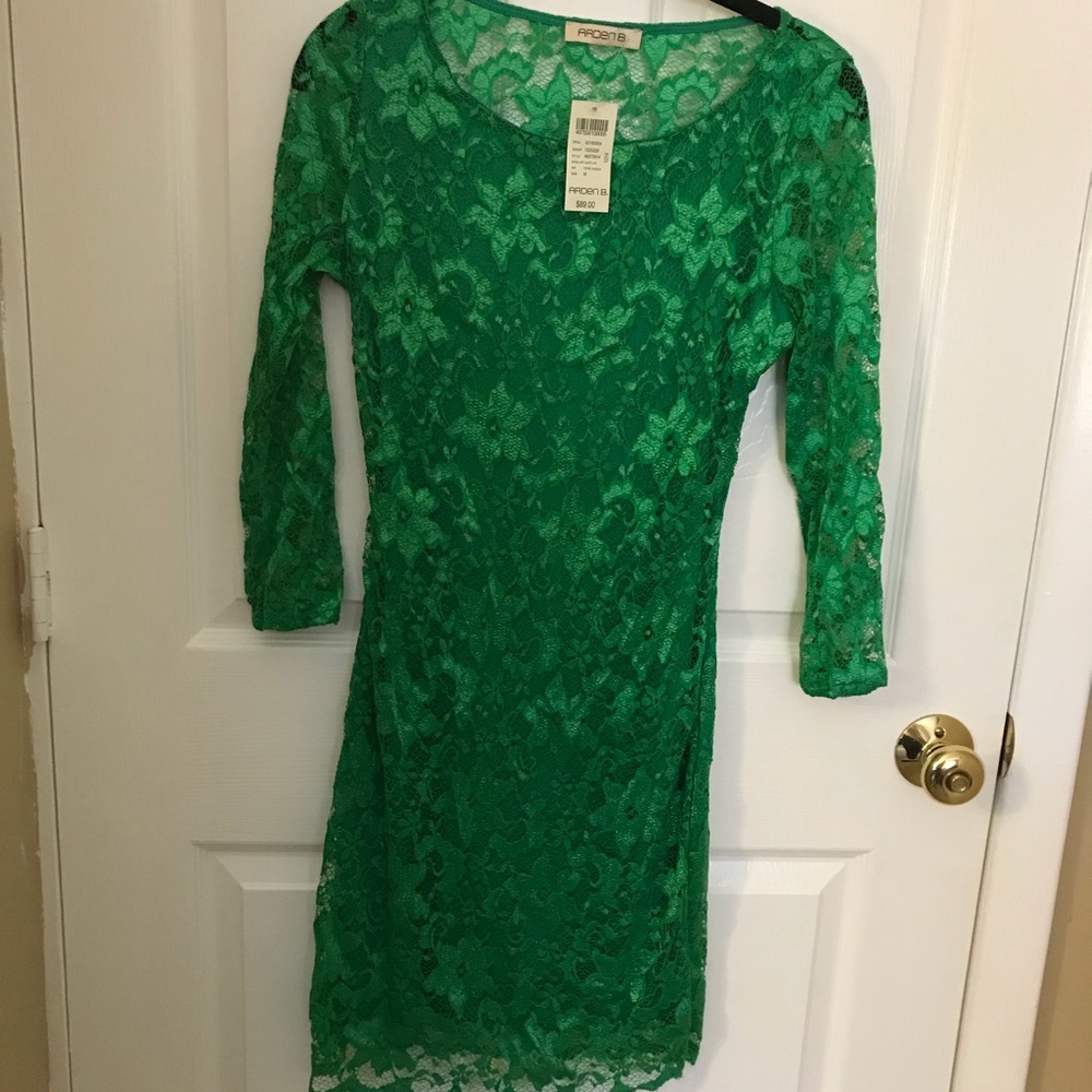 Never worn! Arden B Emerald Lace Dress