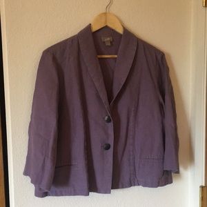Lavender linen blazer
