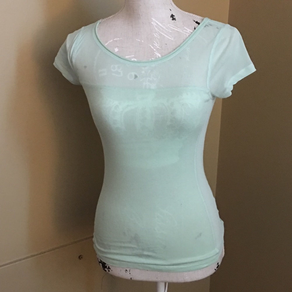 Express Mesh Top and Sides Blouse