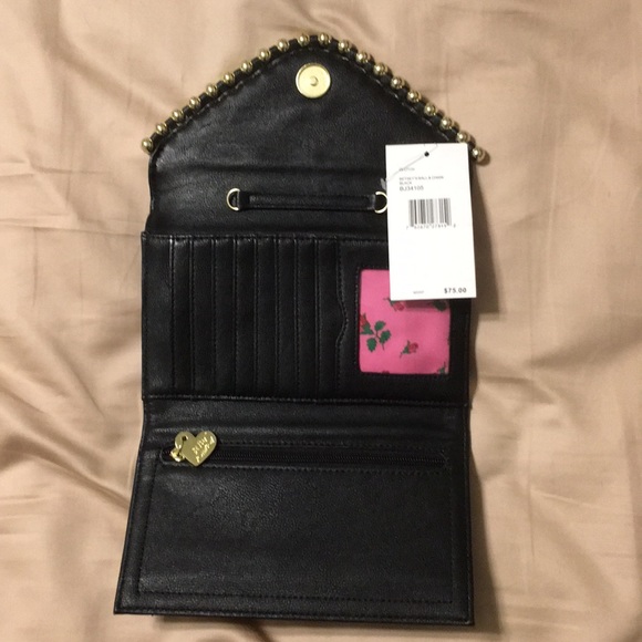 Betsey Johnson Nice End Zone Clutch Crossbody: Handbags  🌟 Betsey Johnson Ball + Chain Clutch