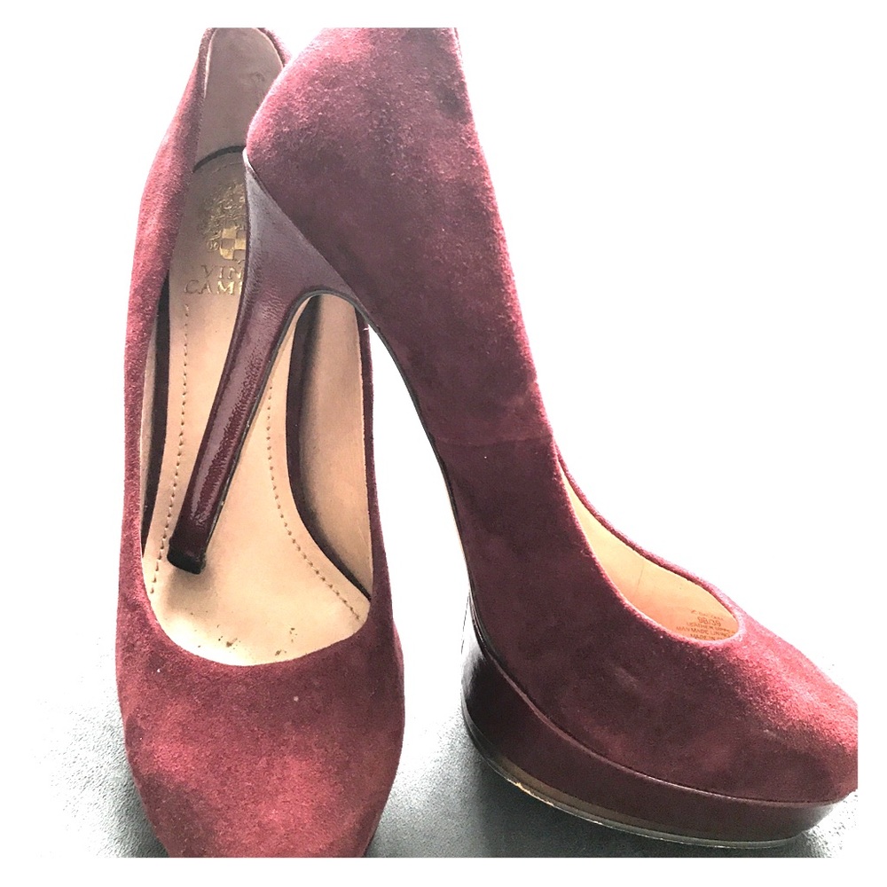 Vince Camuto suede platforms