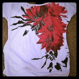 White top pink flowers plus 14/16