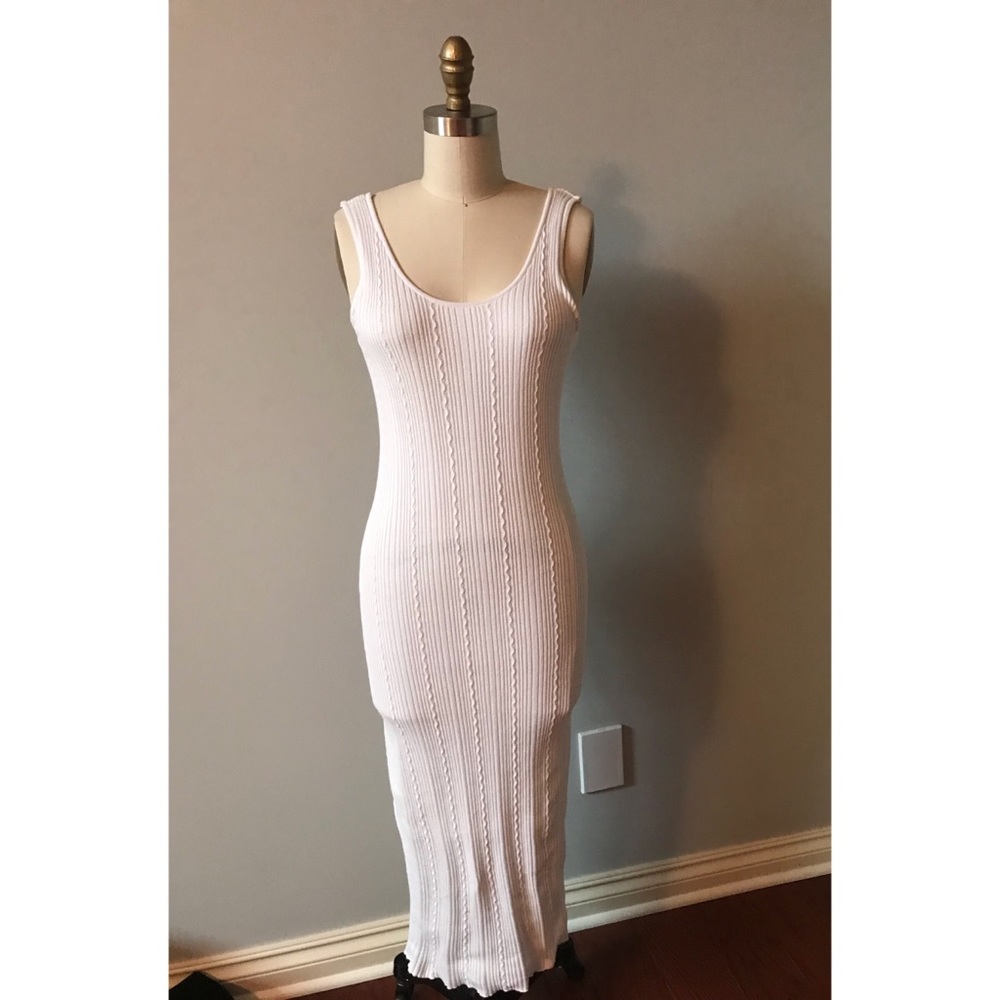 Alice and Olivia maxi fitted white dress