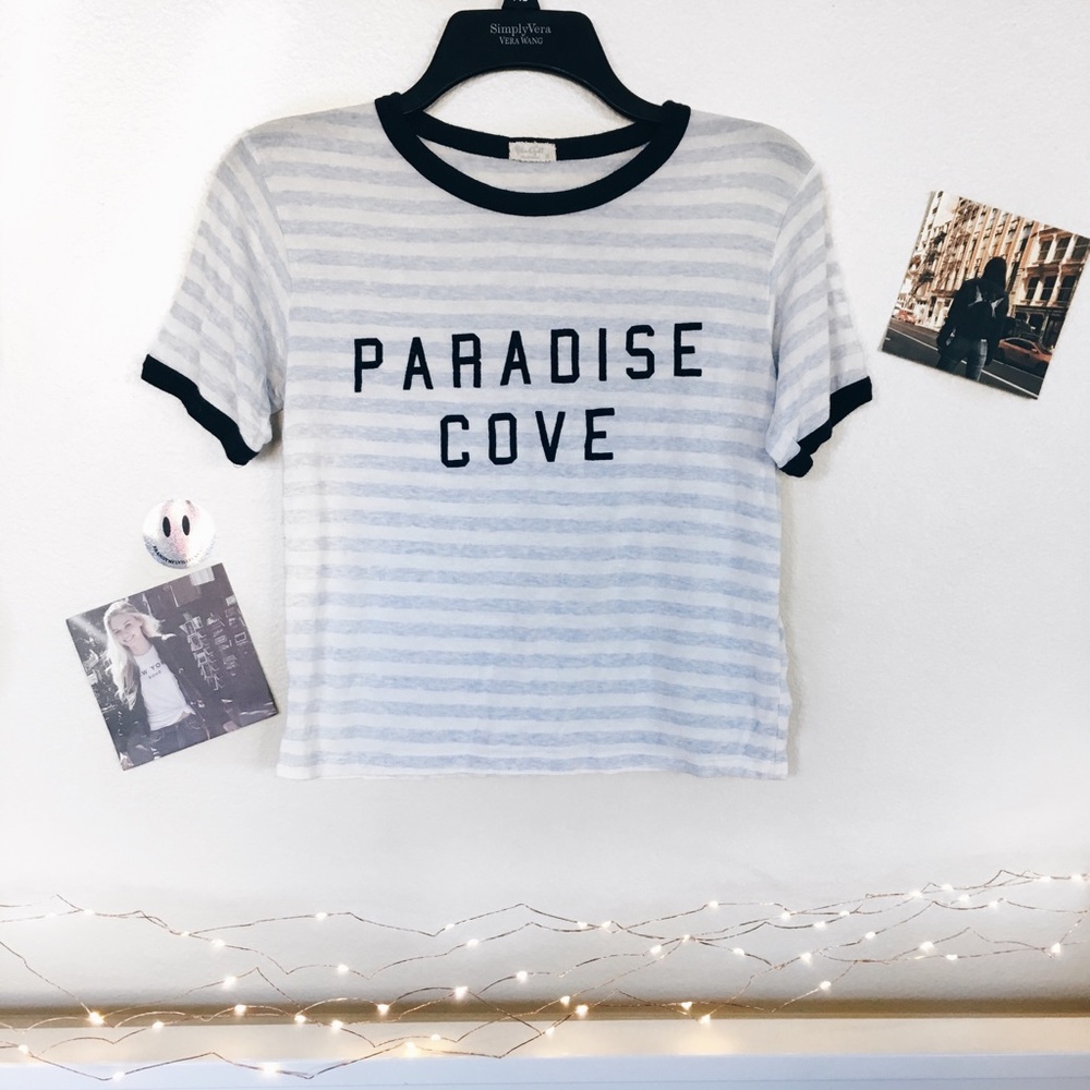Brandy ♡ Melville Paradise Cove Striped Shirt