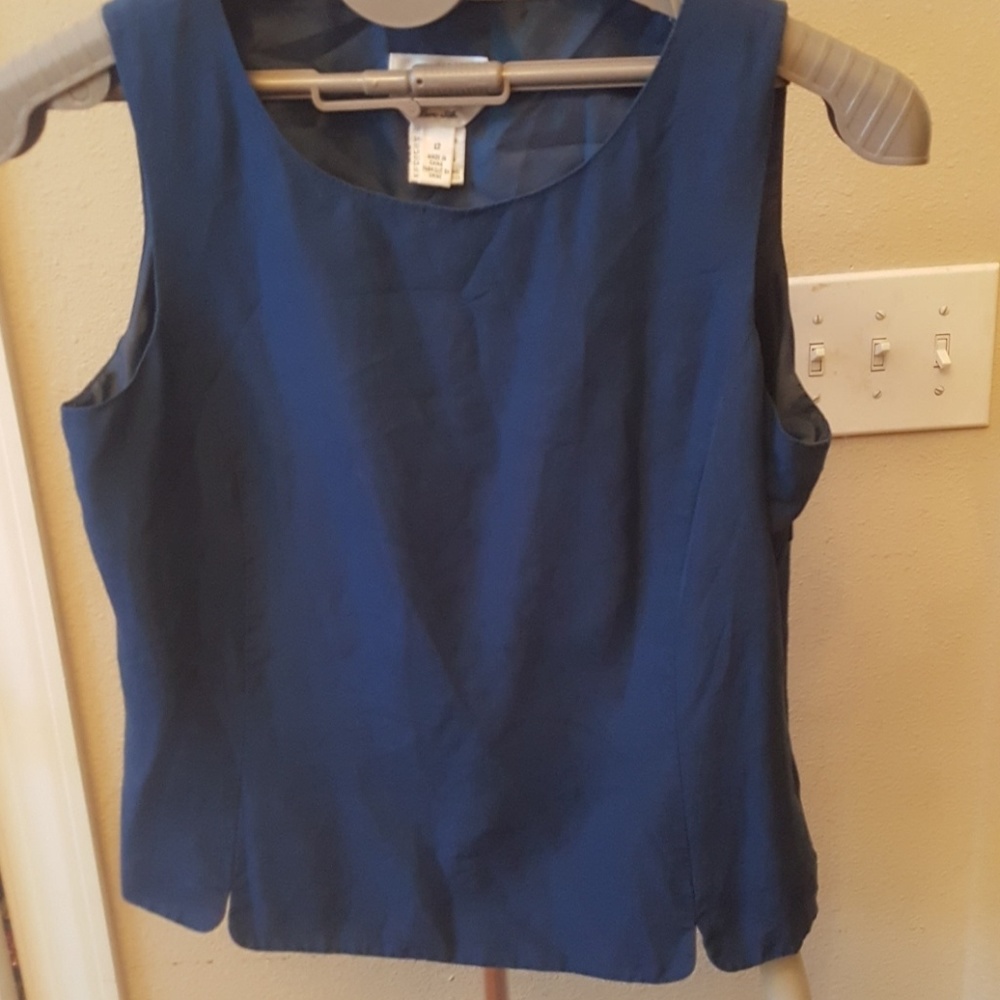 Talbots dark blue shirt sz 12