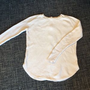 Cream waffle knit Madewell sweater