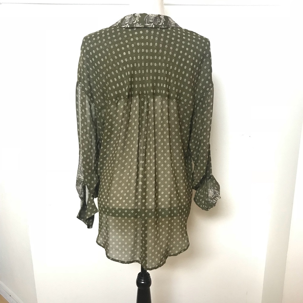[Free People] Easy Rider Sheer Paisley Blouse - Picture 5 of 7