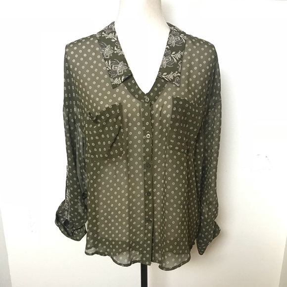 [Free People] Easy Rider Sheer Paisley Blouse - Picture 2 of 7