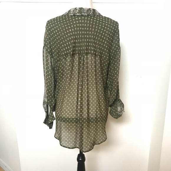 [Free People] Easy Rider Sheer Paisley Blouse - Picture 5 of 7