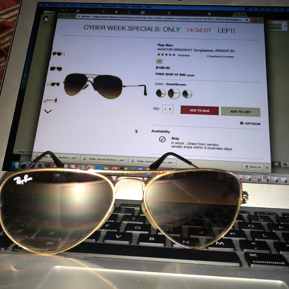 Ray ban Gold/Brown aviators