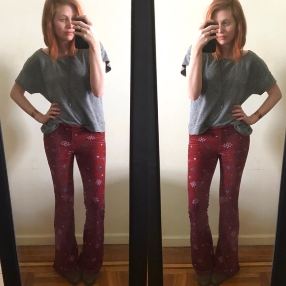 NWOT Zara Trafaluc Velvet Bell Bottom Trousers - Picture 8 of 8