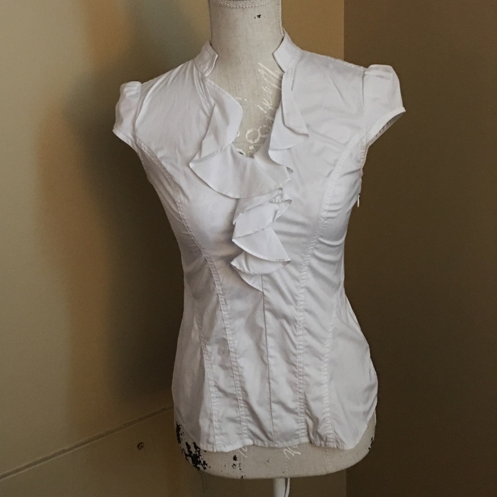 Express Ruffle Front Blouse