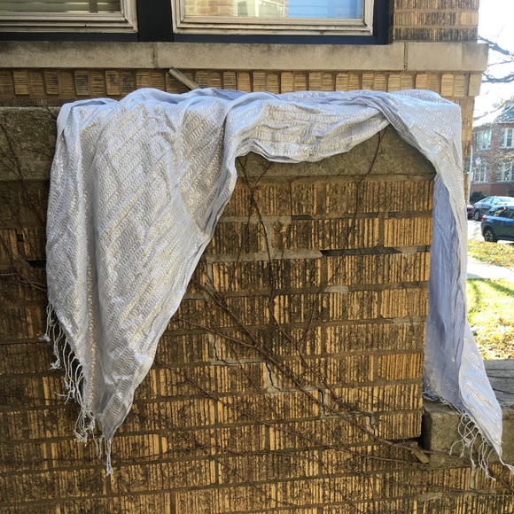 Silver Metalic Scarf - Picture 3 of 7