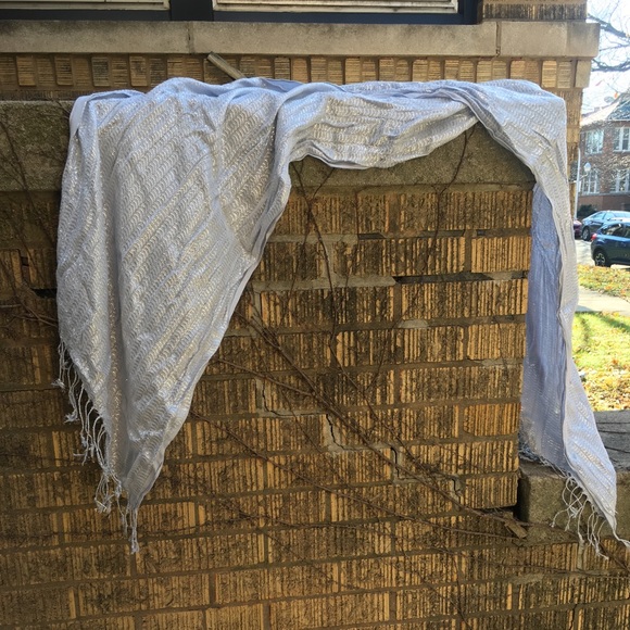 Silver Metalic Scarf - Picture 4 of 7