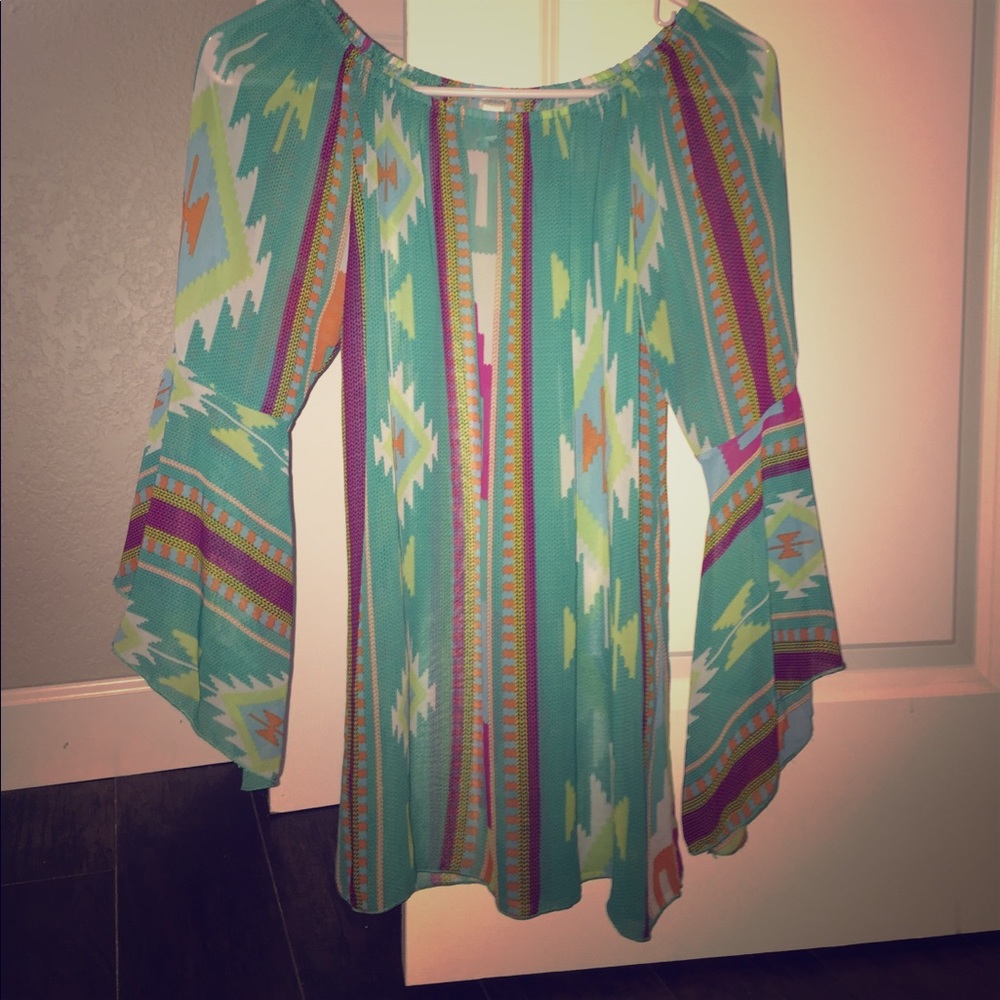 Aztec off the shoulder top