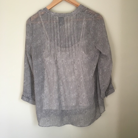 Calvin Klein black and white button up blouse xs - Picture 2 of 4