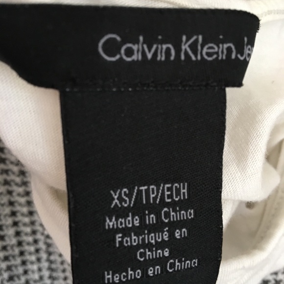 Calvin Klein black and white button up blouse xs - Picture 4 of 4