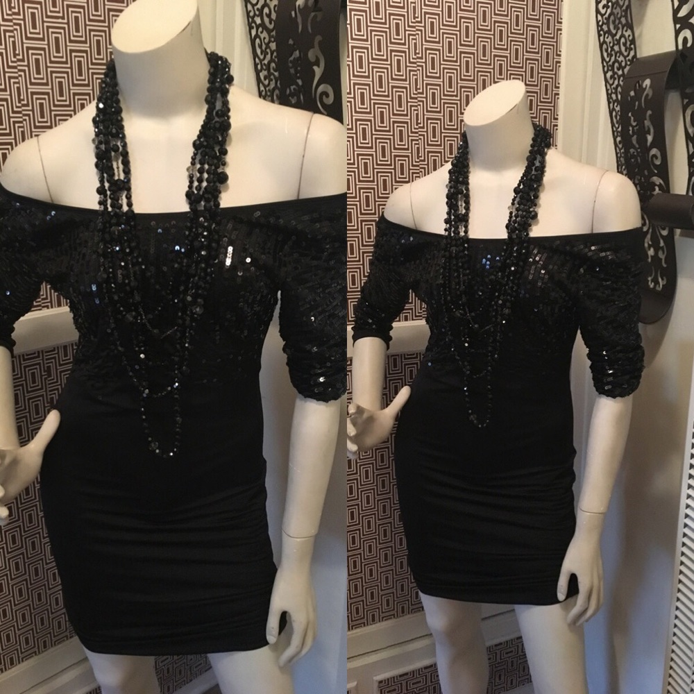 ✨✨BLACK SEQUIN MINI DRESS✨✨
