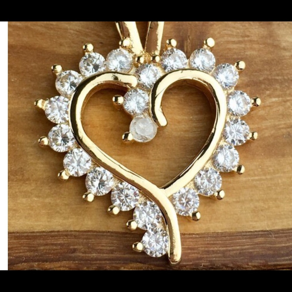 14k gold filled heart pendant/chain