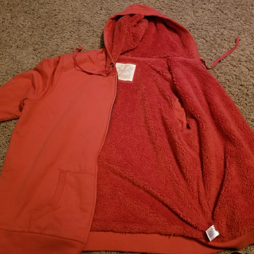XL zip up hoodie with sherpa/faux fur body