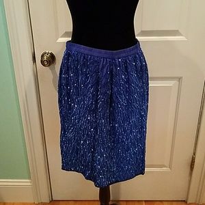 VINTAGE SAPPHIRE SEQUIN SKIRT