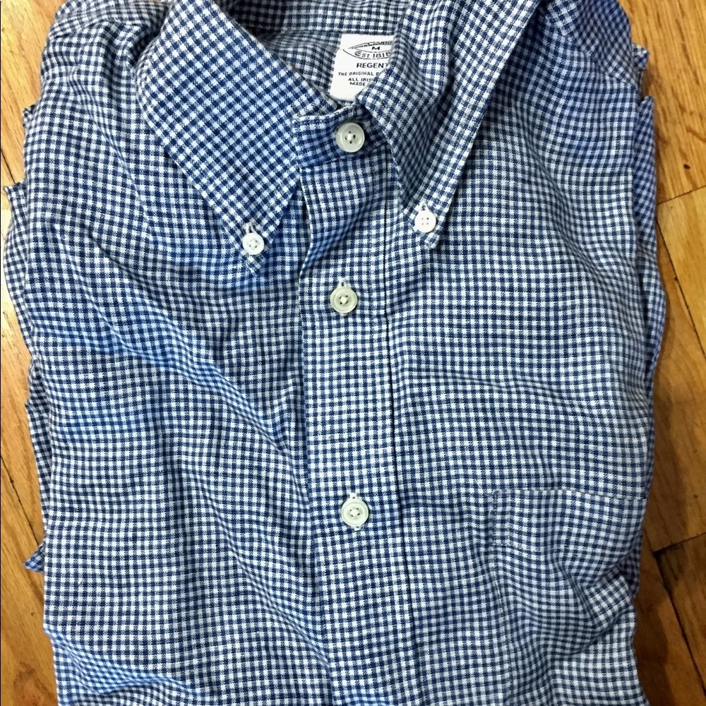 Brooks Brothers Irish Linen "Regent" Checked Shirt