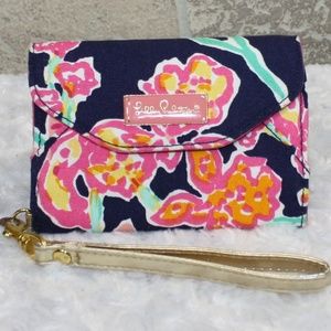 Lilly Pulitzer Blue & Pink Floral Wallet