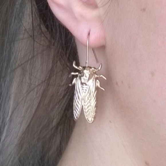 PRICE DROP NWOT Magicicada Gold Earrings! - Picture 2 of 4
