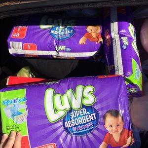 3 packs of Luvs Diapers Size 1
