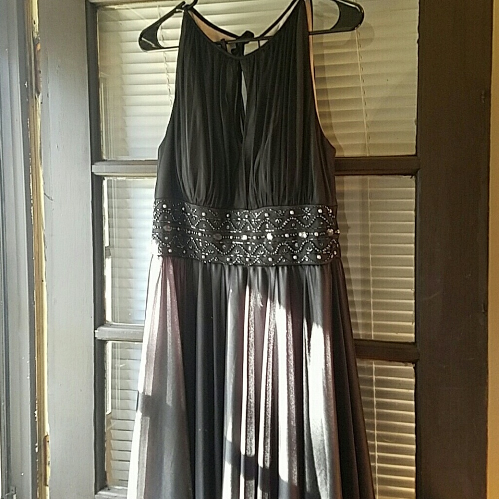 LaNouvelle Glitz Sheer Dress,
