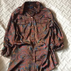 Paisley Button Down Shirt or Dress