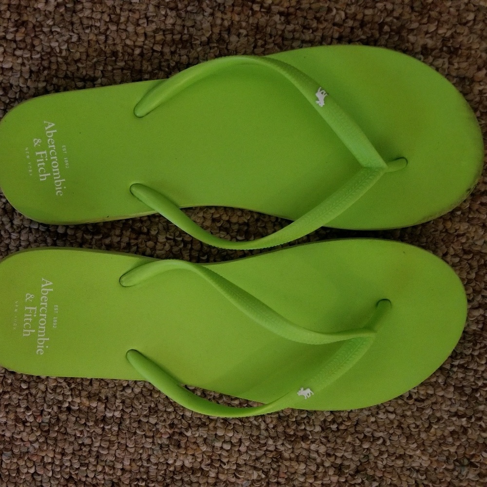 Green flip flops