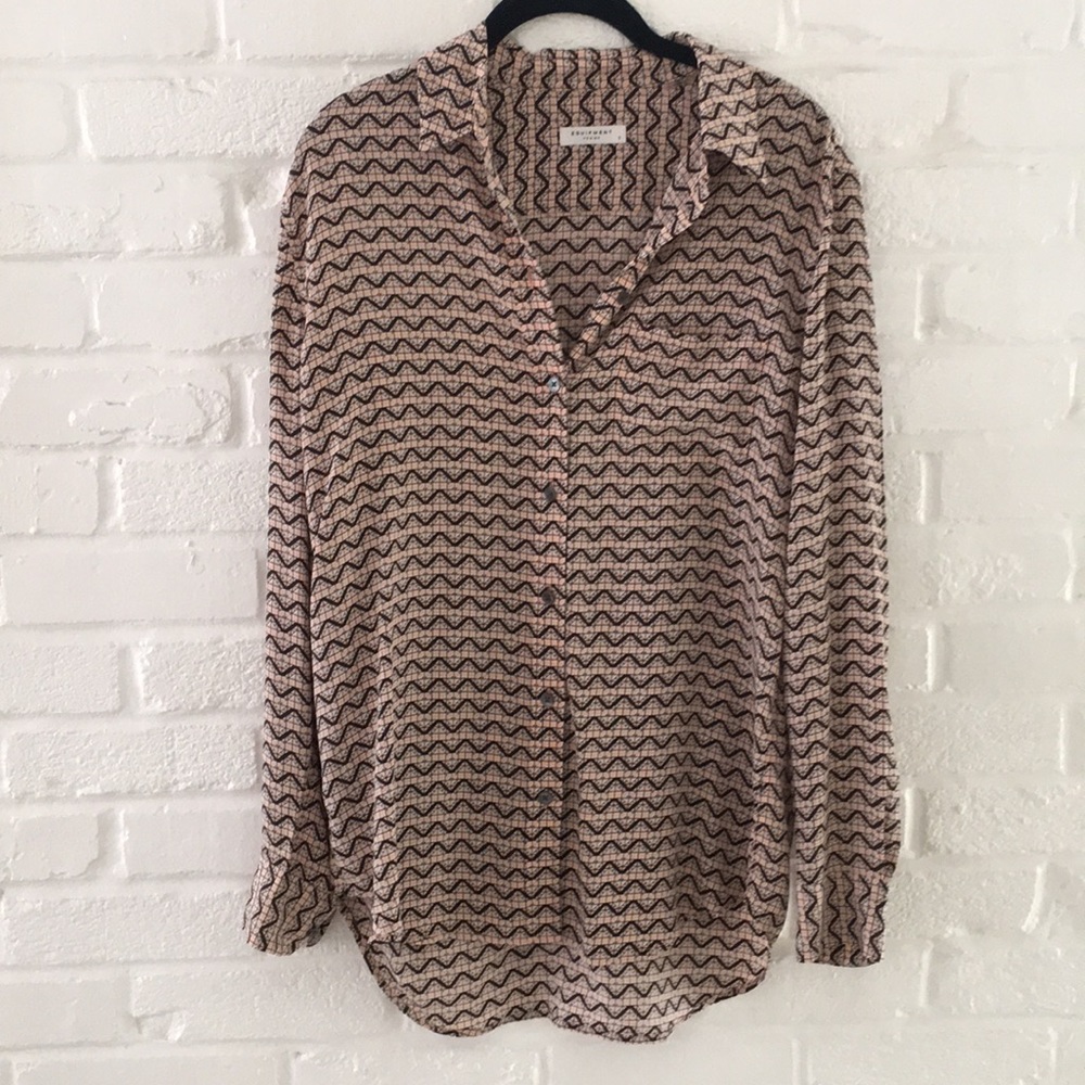 Pink and black Equipment top size S